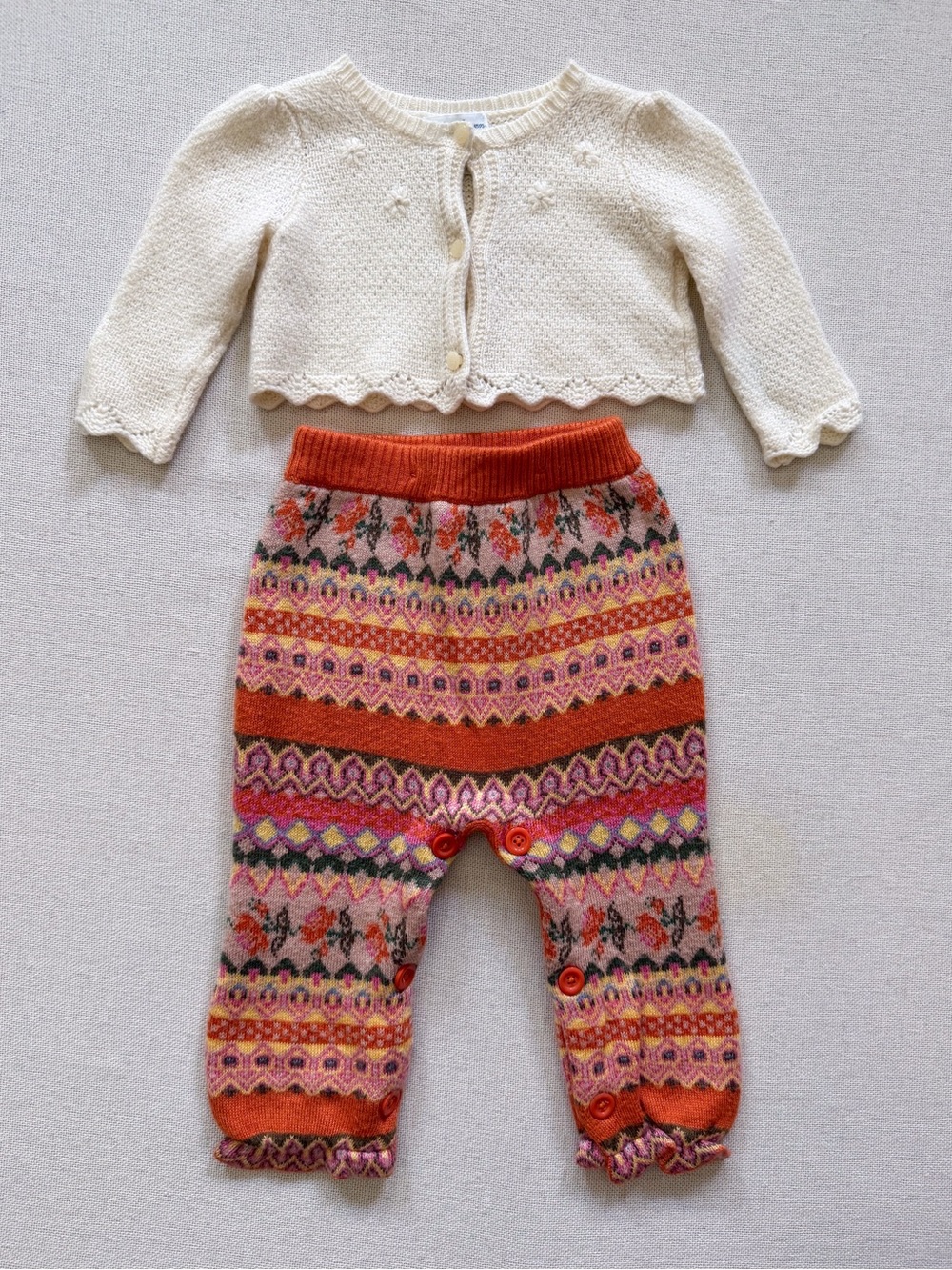 Ralph Lauren Cropped Cardigan Sweater Matilda Jane Fair Isle Pants Bundle